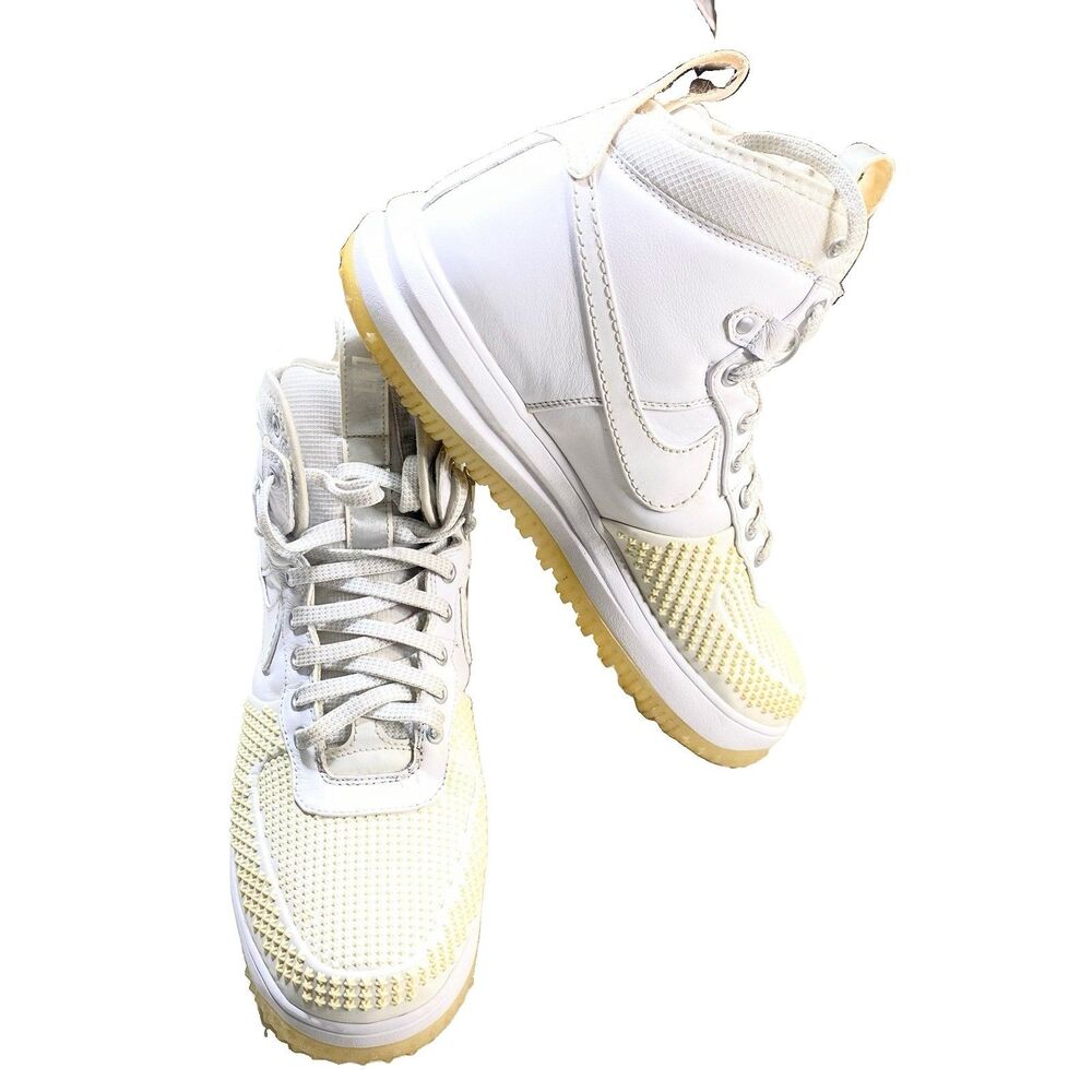 Nike Lunar Force 1 Duckboot High White Gum Mens 12 AF1 Sneaker 805899-101 (RARE)